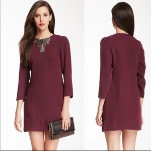 Ted Baker shift embellished dress sz 1